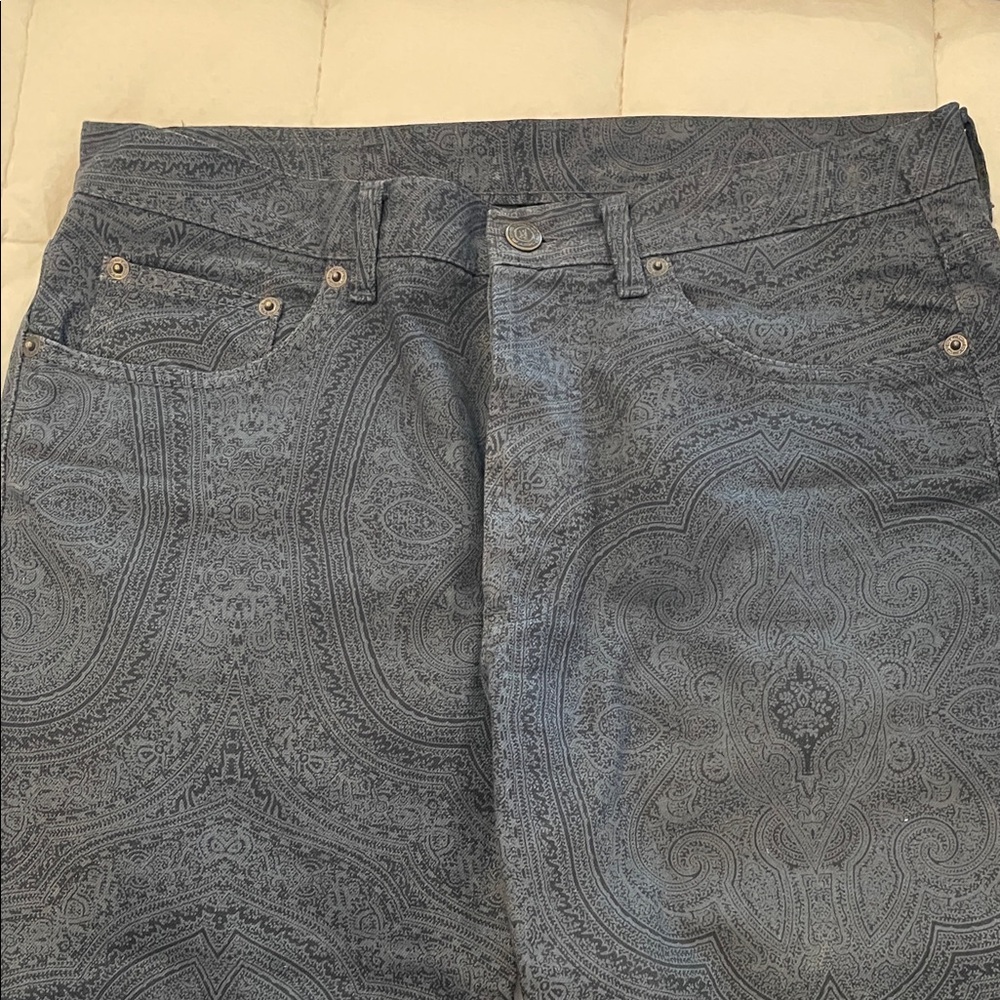 Etro Dark Blue Paisley Jeans